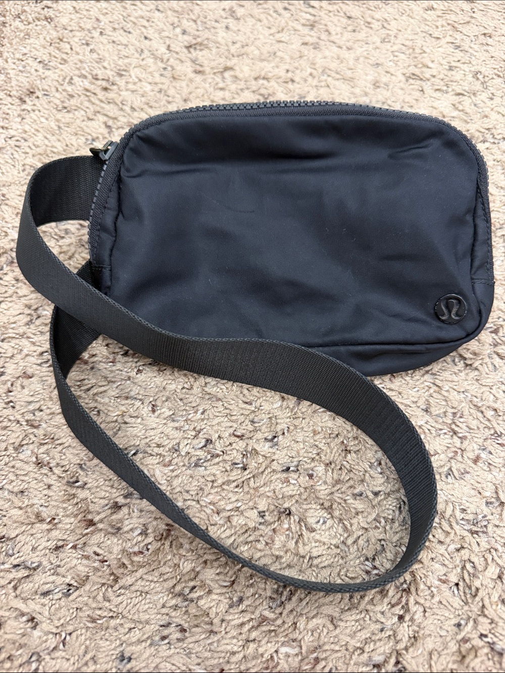 lululemon athletica Black Nylon Sling Belt Bag